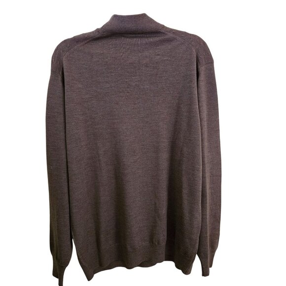Metropolitan View 100% Italian Wool Textured Mock Neck Sweater Size L - Picture 2 of 6